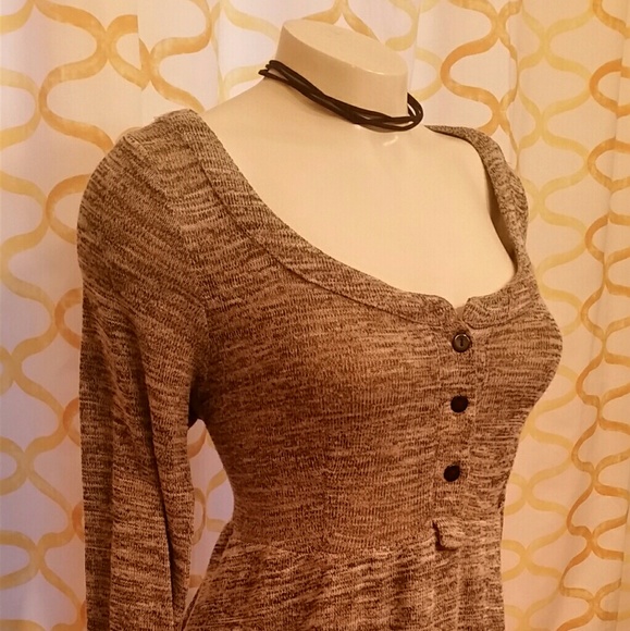 Reborn Tops - Knit Layered Tunic Top/Dress